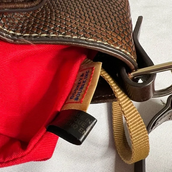 DOONEY & BOURKE Barlow Lizard Chocolate Brown Embossed Genuine Leather Satchel - Picture 12 of 16